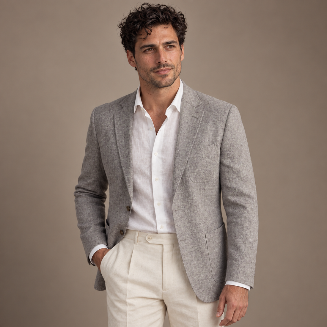 Men's Linen Blazer