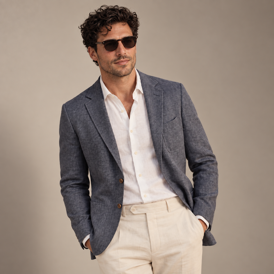 Men's Linen Blazer