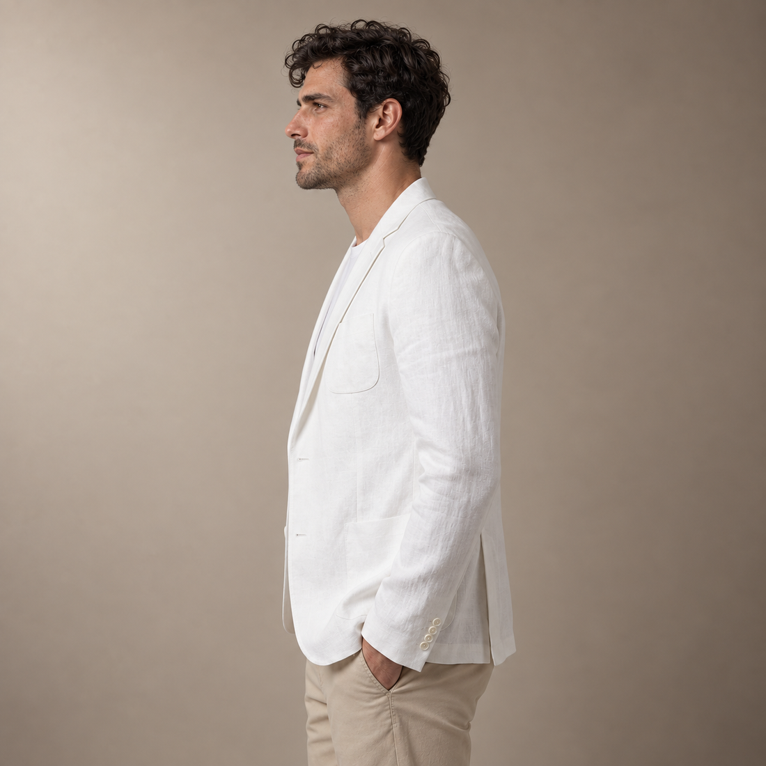 Men's Linen Blazer Jacket