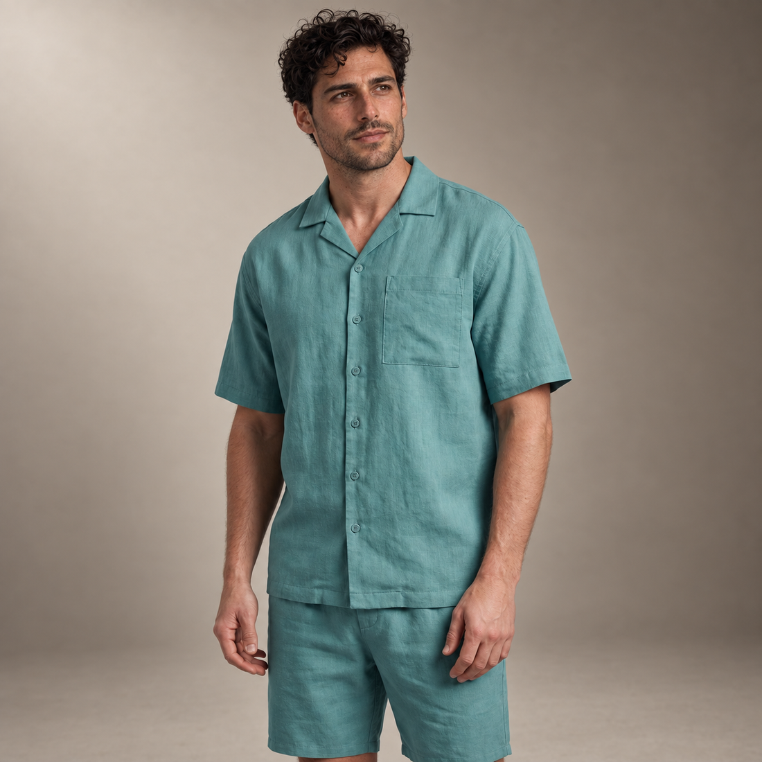 Men's Linen Blend Outfit Set