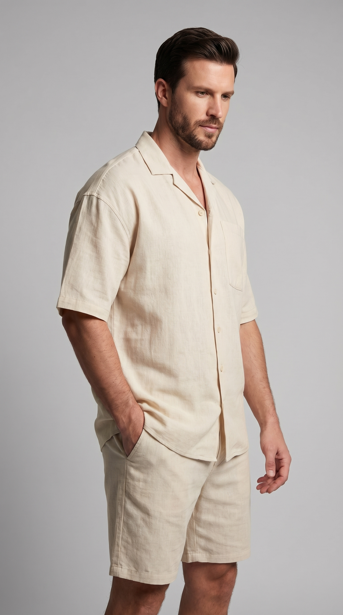 Men's Linen Blend Outfit Set