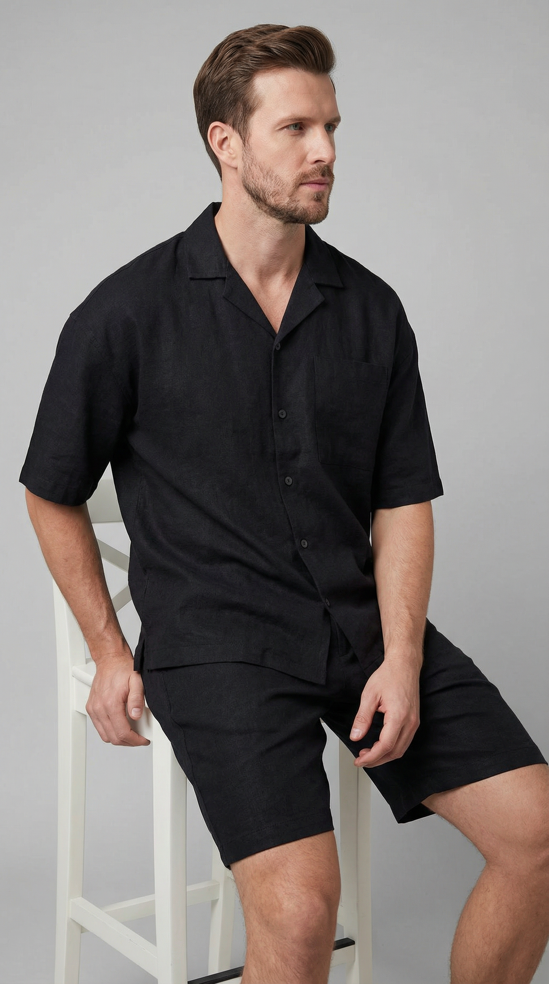 Men's Linen Blend Outfit Set