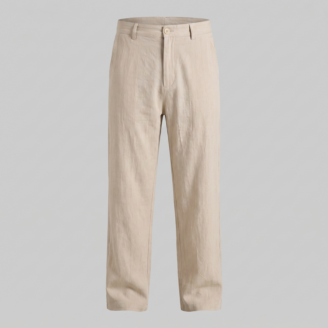 Men's Linen Blend Wide Leg Trousers