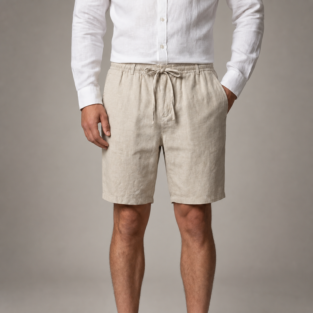 Men's Linen Drawstring Shorts