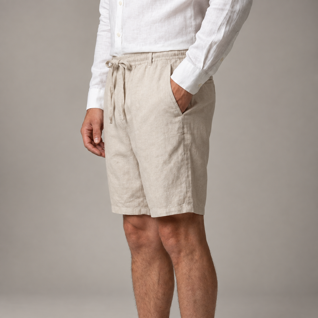 Men's Linen Drawstring Shorts