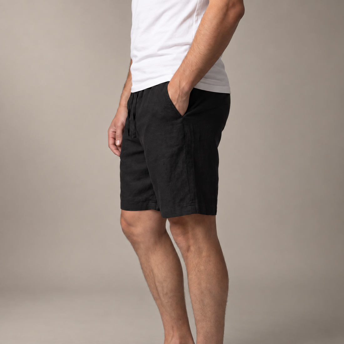 Men's Linen Drawstring Shorts