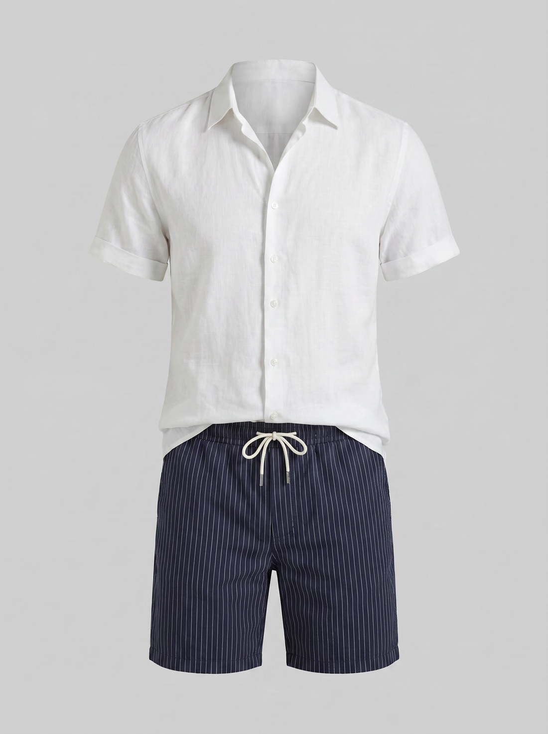 Men's Linen Shirt and Shorts Set