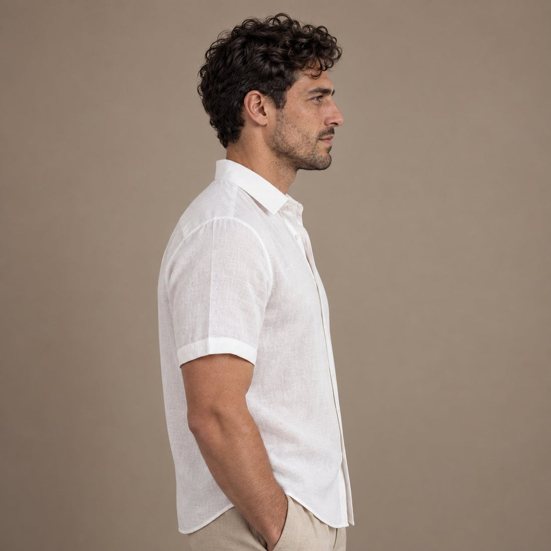 Men's Linen Short Sleeve Shirt
