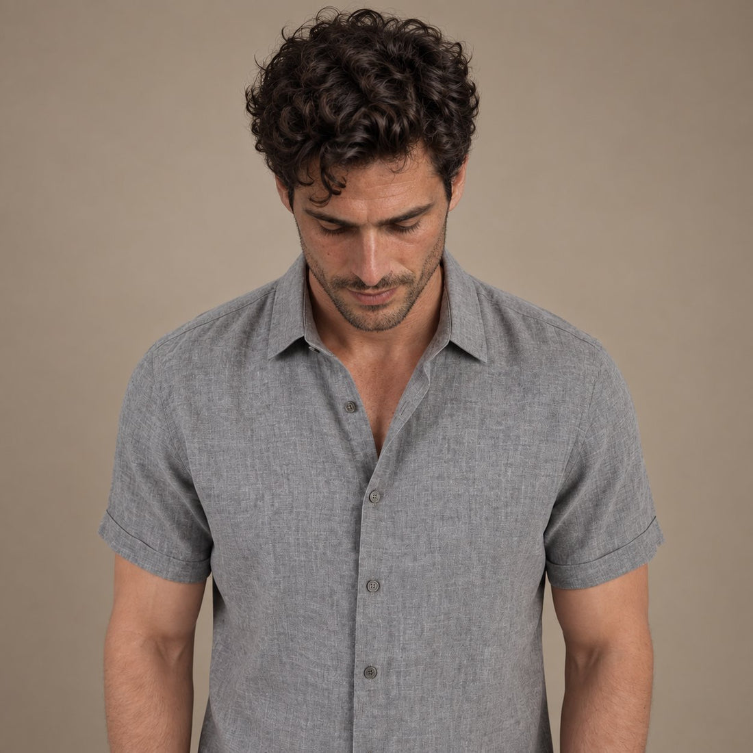 Men's Linen Short Sleeve Shirt
