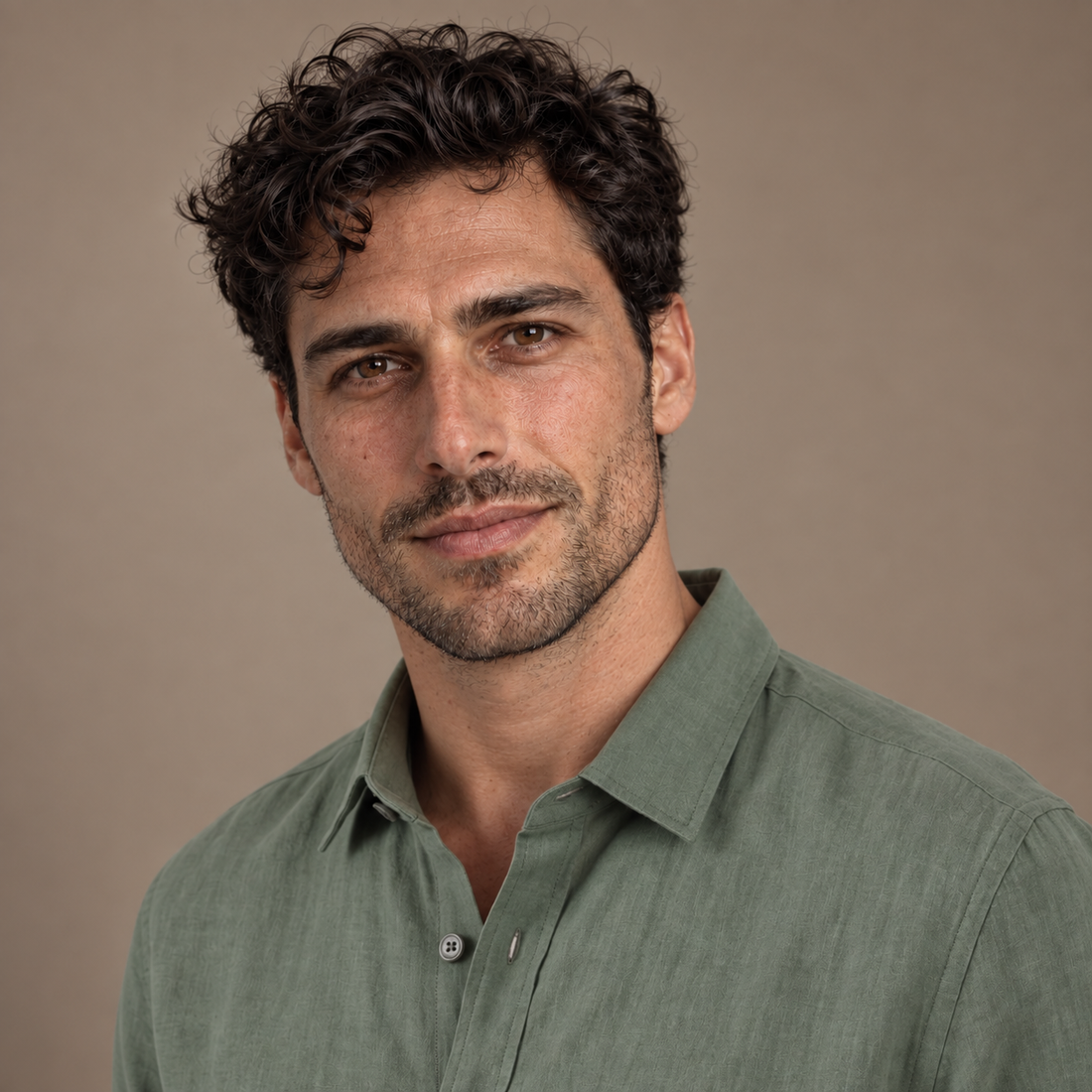 Men's Linen Short Sleeve Shirt