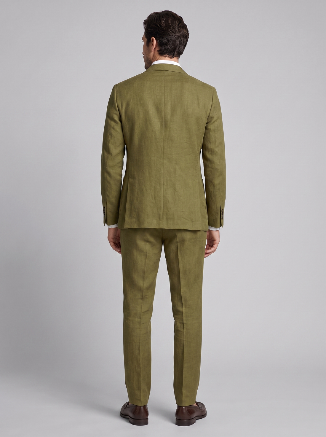 Men's Linen Slim-Fit Suit for Summer Weddings and Events
