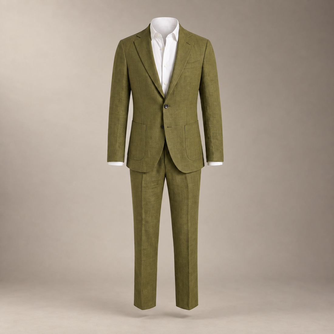 Men's Linen Slim-Fit Suit for Summer Weddings and Events