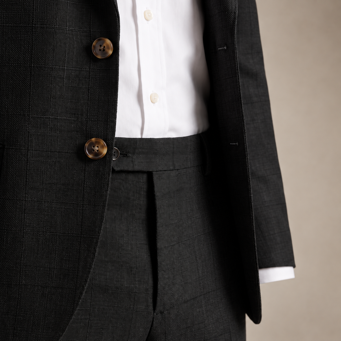 Men's Linen Slim-Fit Suit for Summer Weddings and Events