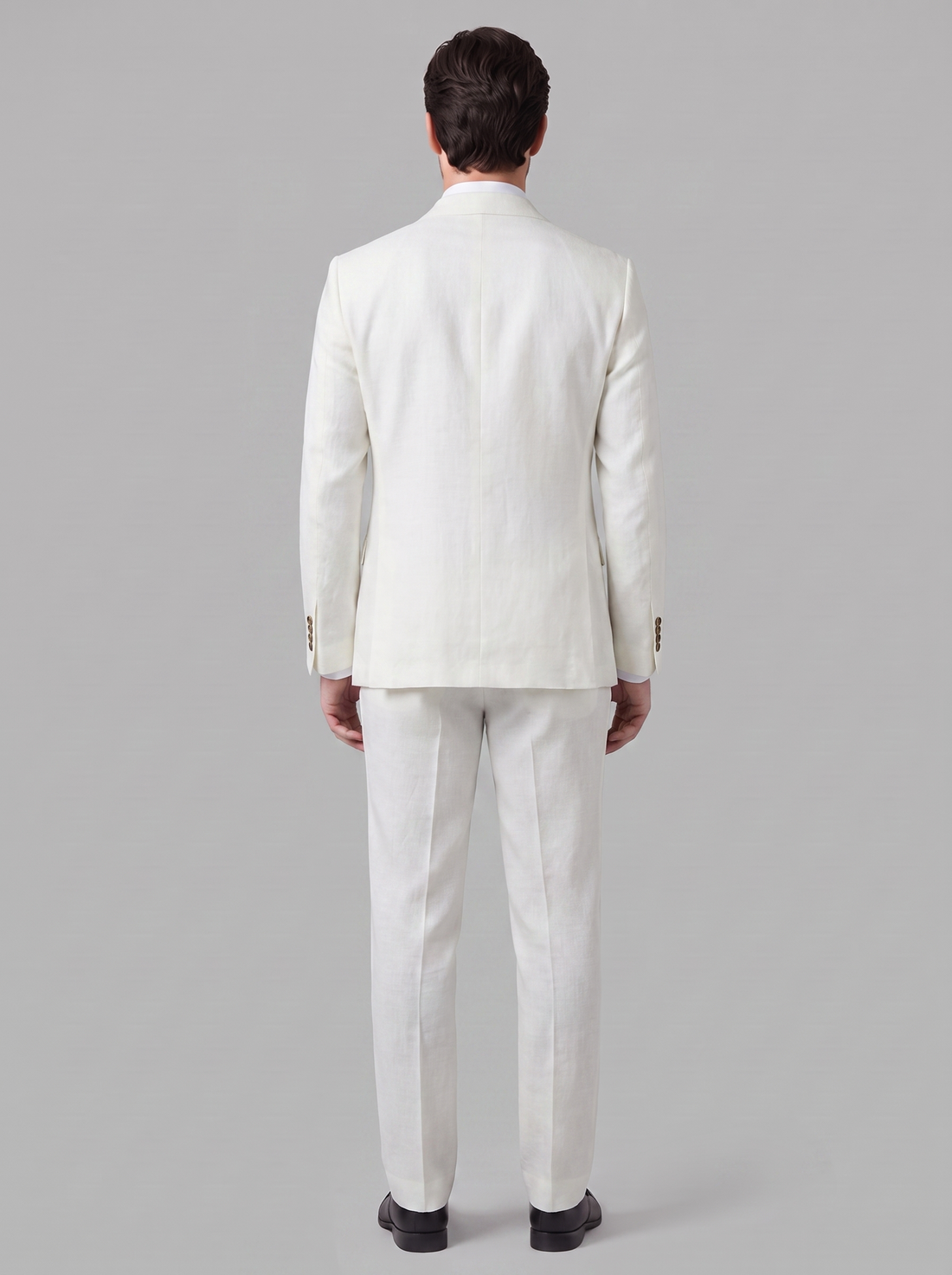 Men's Linen Slim-Fit Suit for Summer Weddings and Events