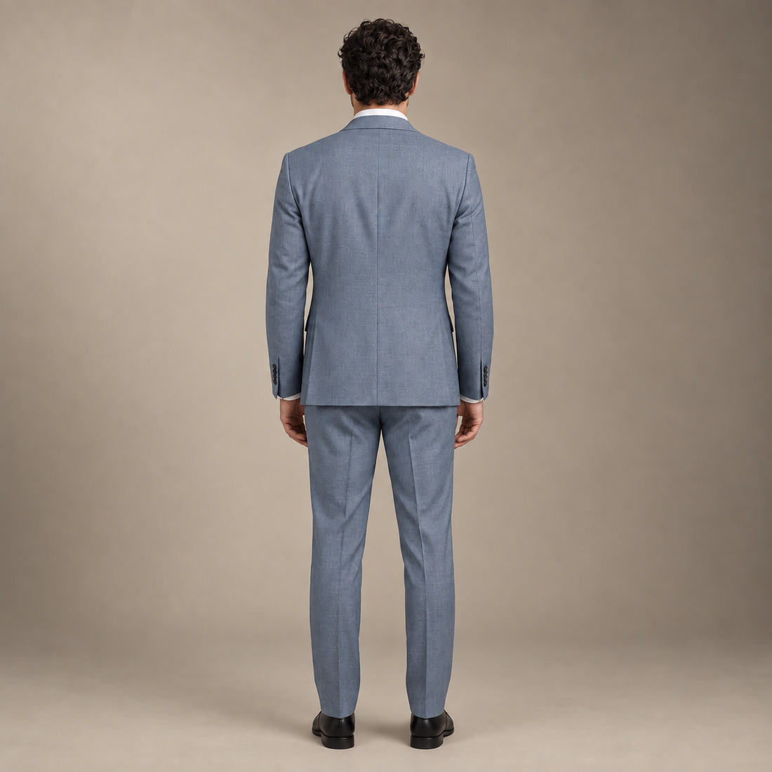 Men's Linen Slim-Fit Suit for Summer Weddings and Events