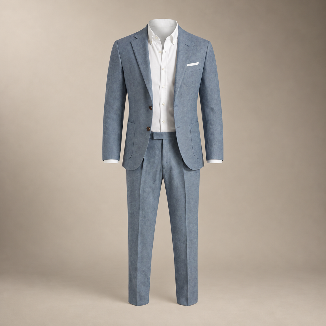 Men's Linen Slim-Fit Suit for Summer Weddings and Events
