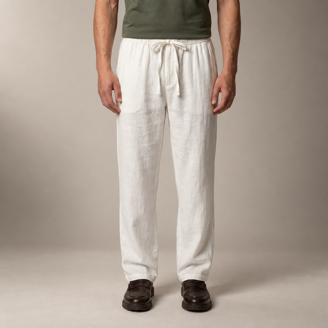 Men's Linen Slim Fit Trousers