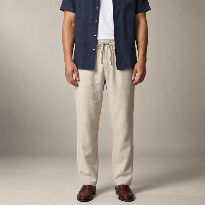 Men's Linen Slim Fit Trousers