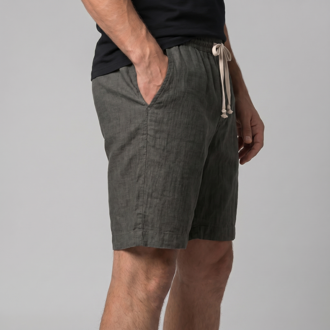 Men's Linen Summer Beach Shorts
