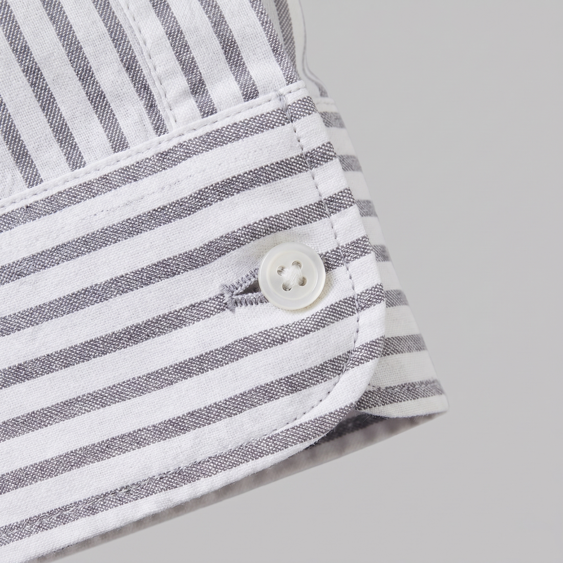 Men's Linen Vertical Stripe Dress Shirt