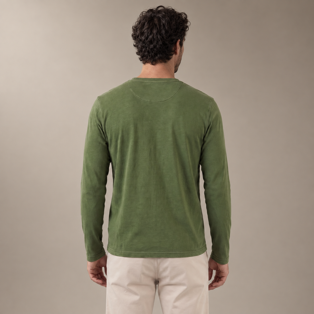 Men's Long Sleeve Henley Shirt