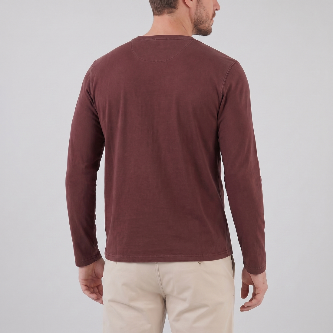 Men's Long Sleeve Henley Shirt