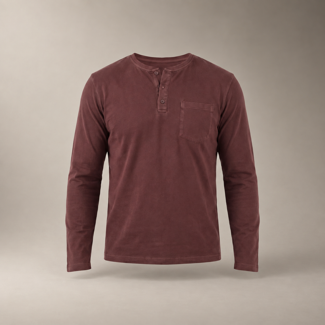 Men's Long Sleeve Henley Shirt