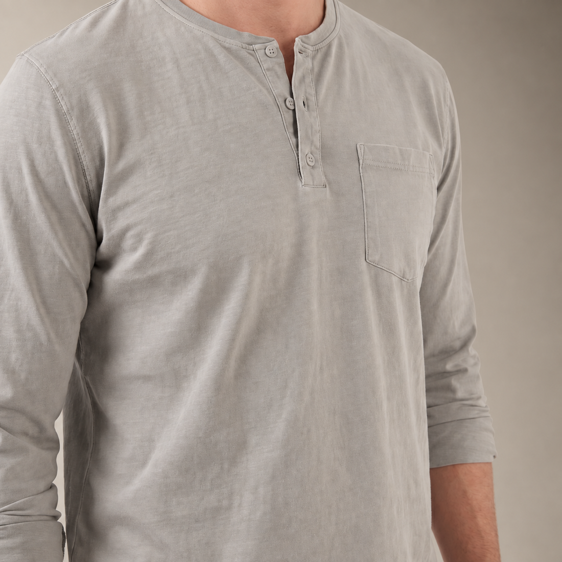 Men's Long Sleeve Henley Shirt