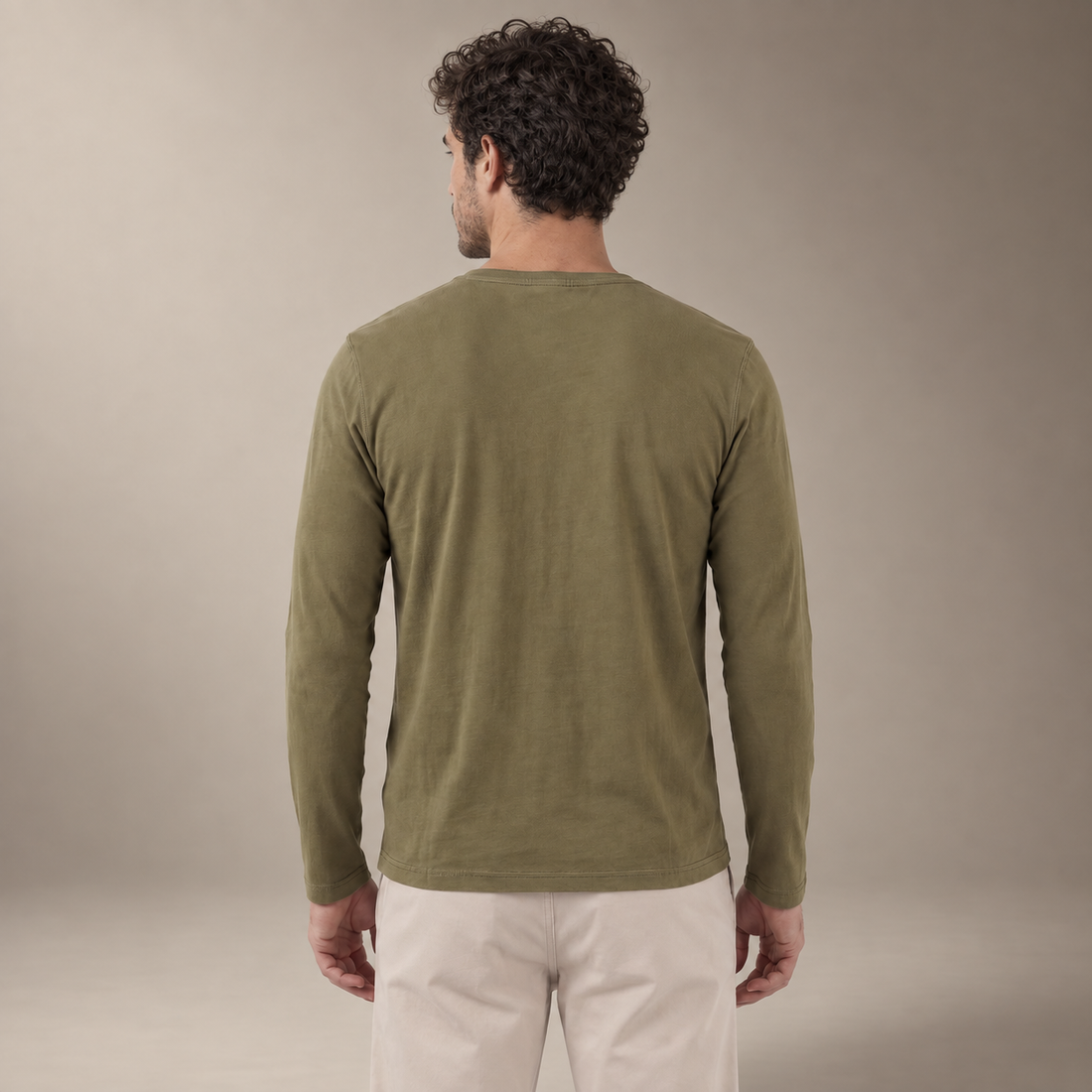Men's Long Sleeve Henley Shirt