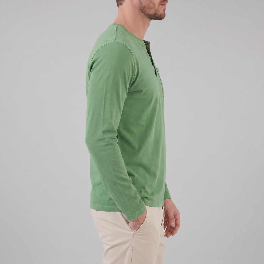 Men's Long Sleeve Henley Shirt