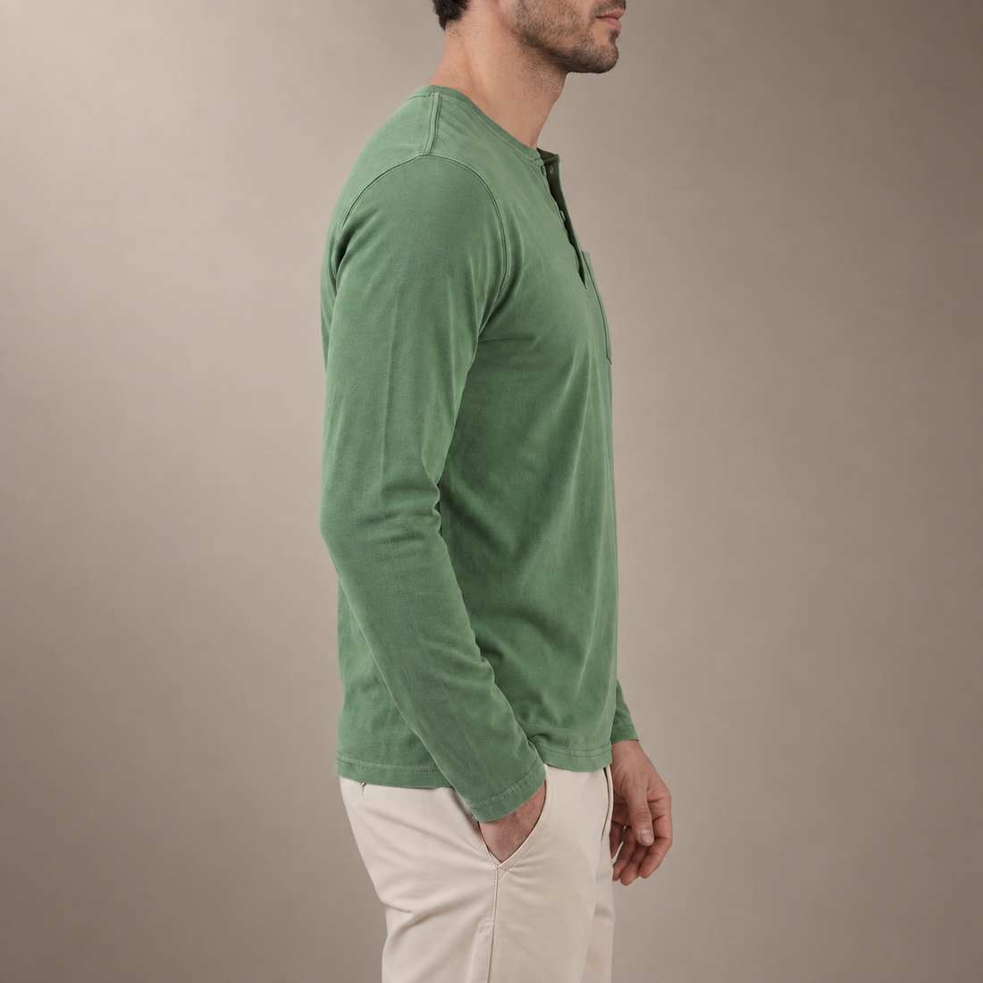 Men's Long Sleeve Henley Shirt