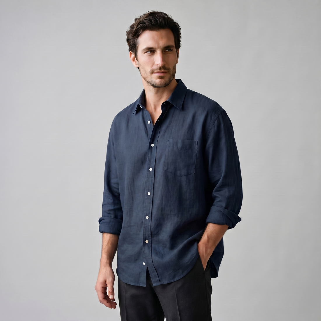 Men's Long Sleeve Oversized Shirt