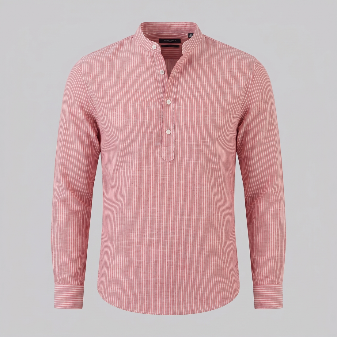 Men's Long Sleeve Striped Henley Shirt