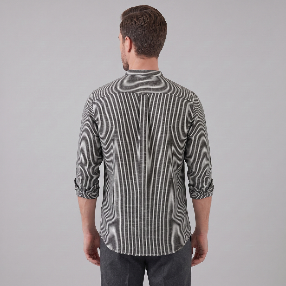 Men's Long Sleeve Striped Henley Shirt