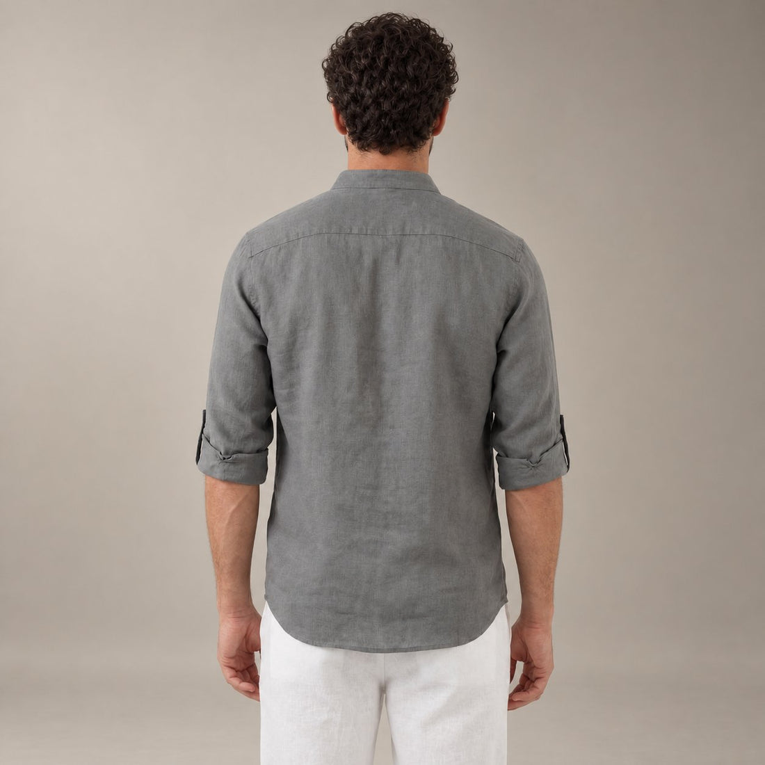Men's Loose-Fit Henley Collar Shirt