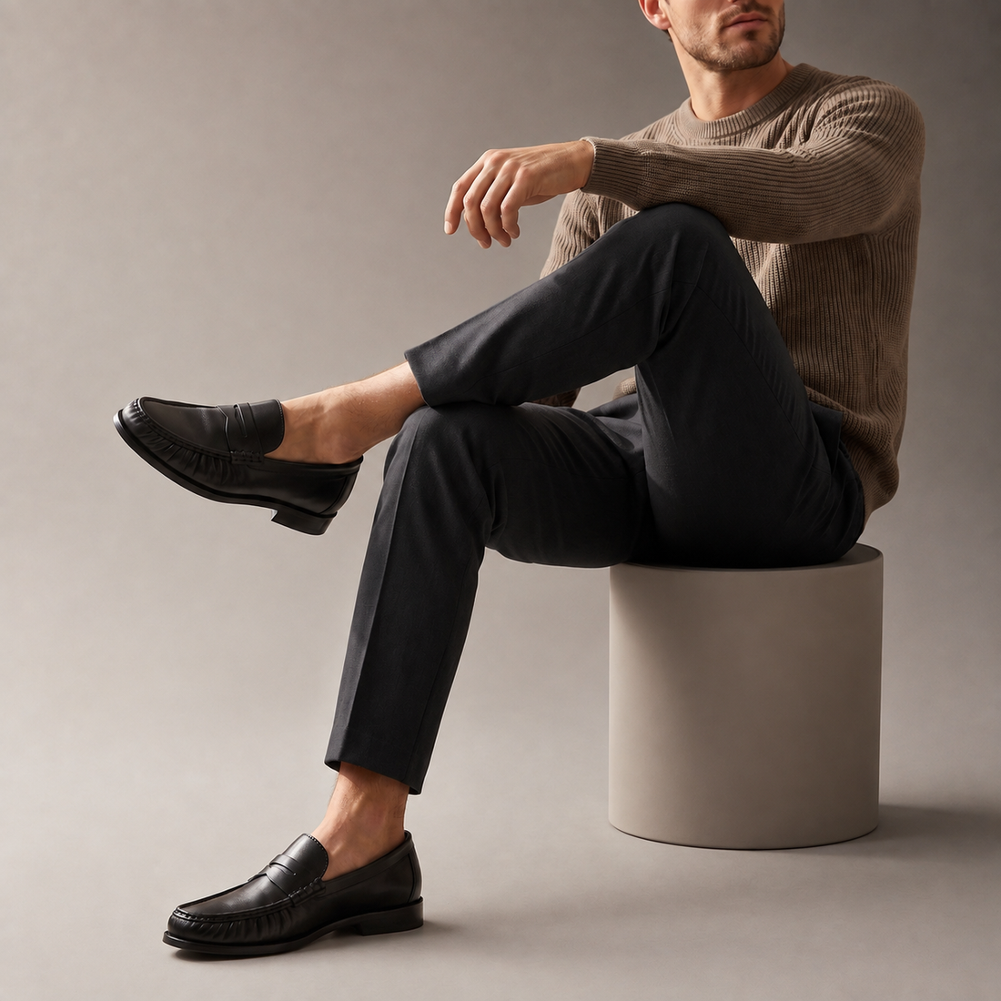 Men's Microfiber Penny Loafers
