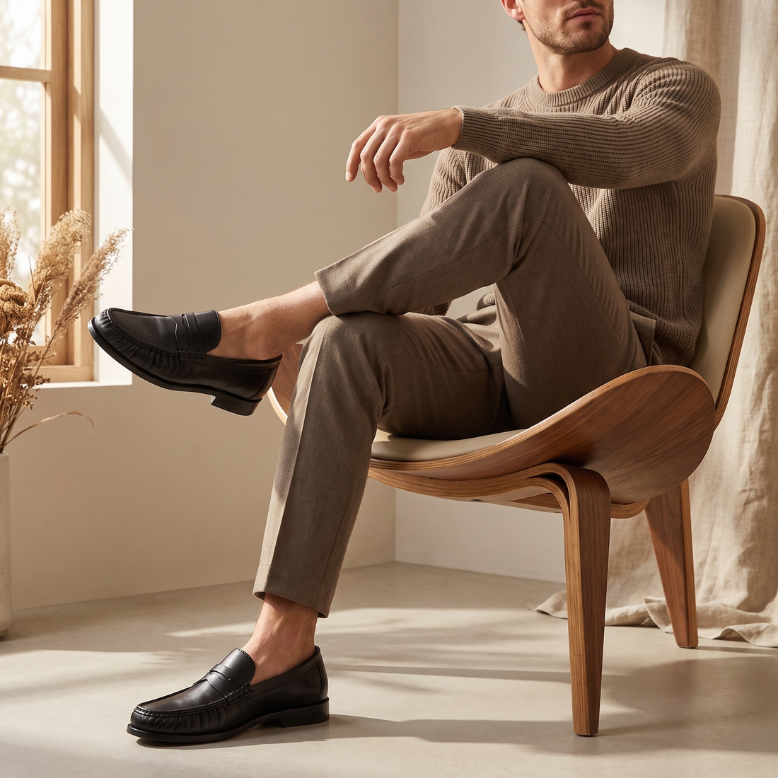 Men's Microfiber Penny Loafers