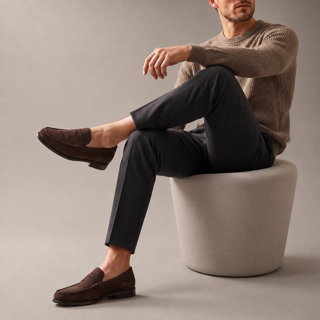 Men's Microfiber Penny Loafers