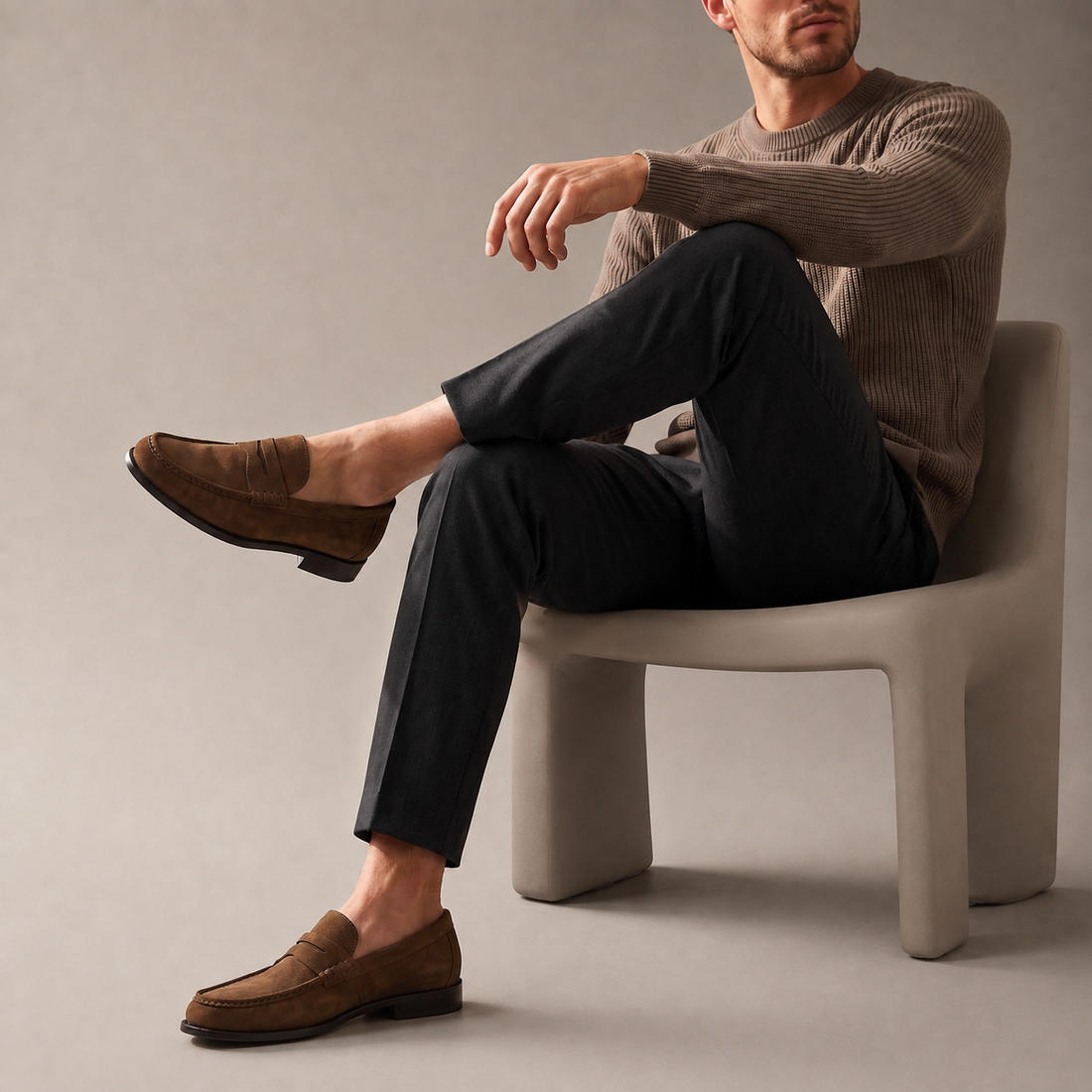 Men's Microfiber Penny Loafers
