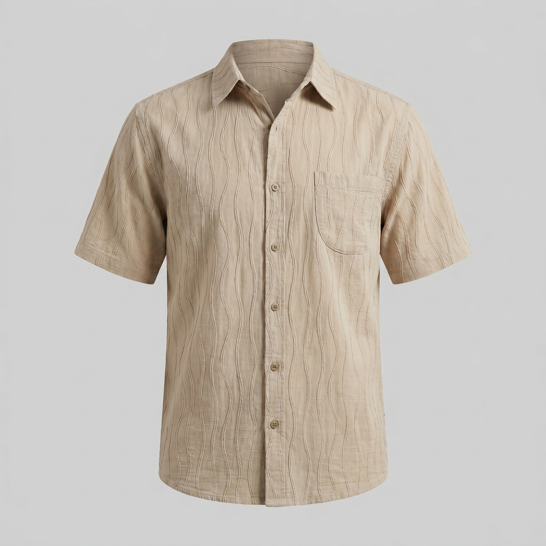 Men's Minimalist Wave Summer Shirt