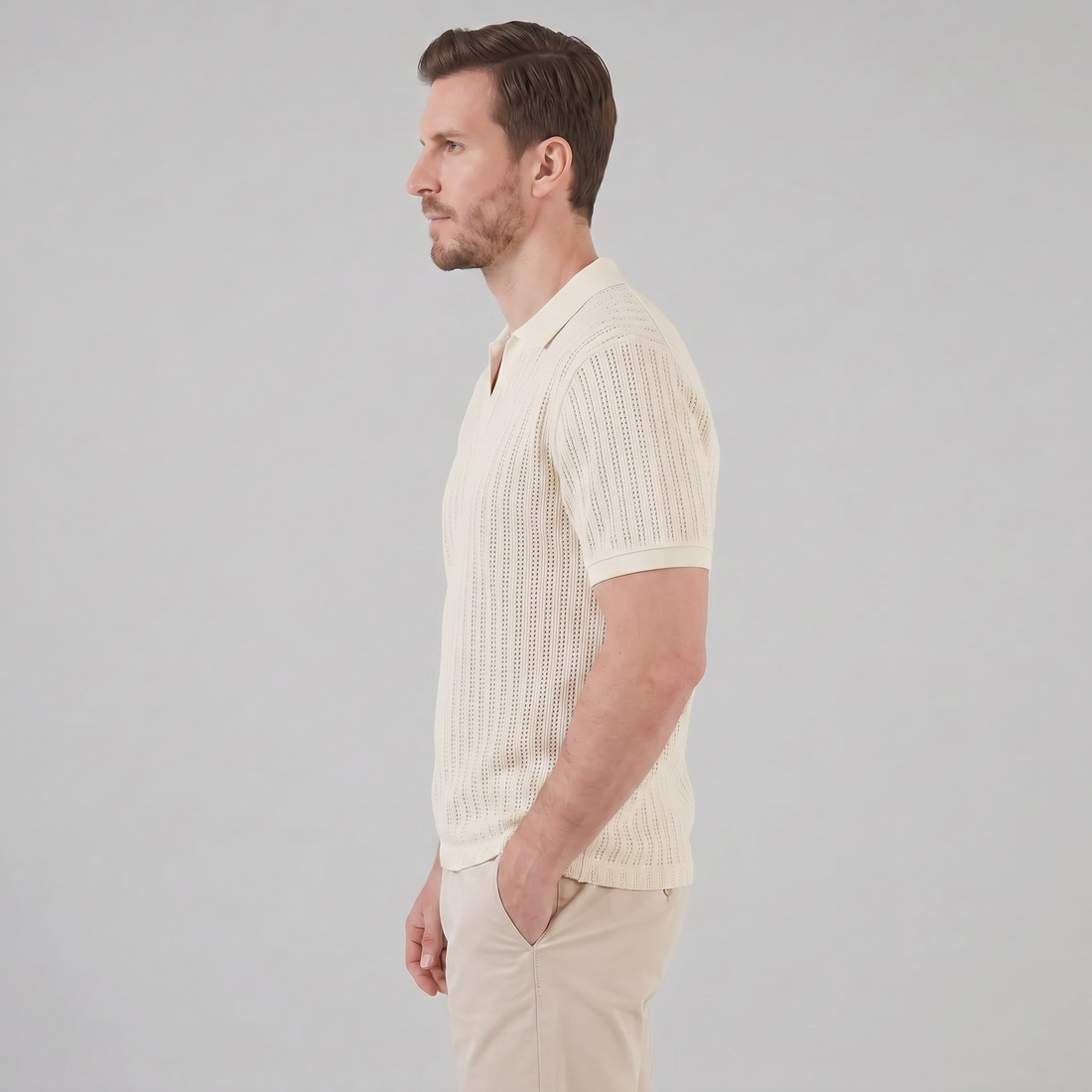 Men's Open Collar Summer Polo Shirt