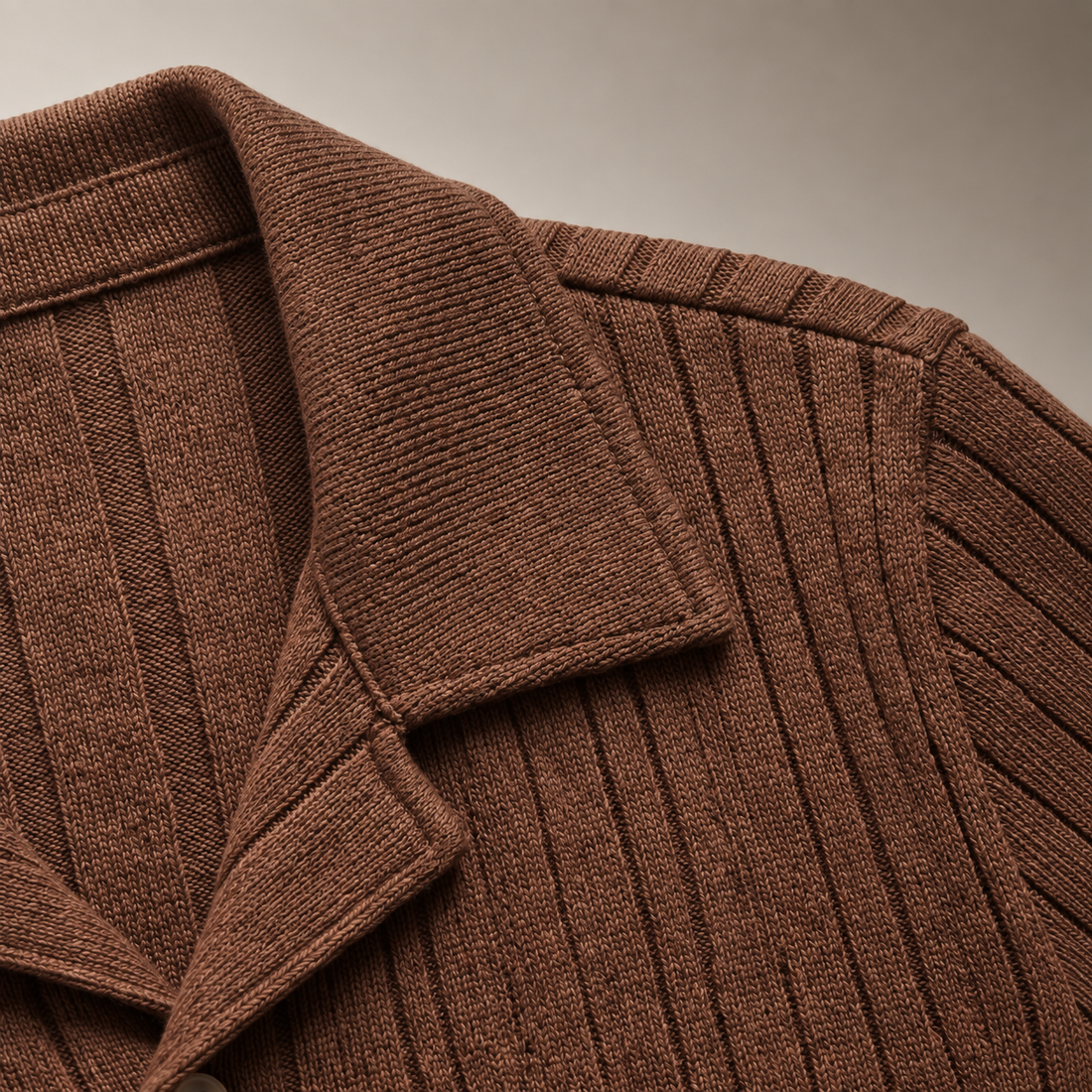 Men's Open-Knit Shirt and Trousers Set
