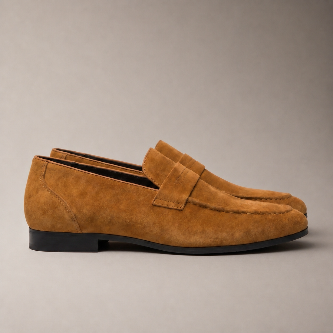 Men's Suede Penny Loafers