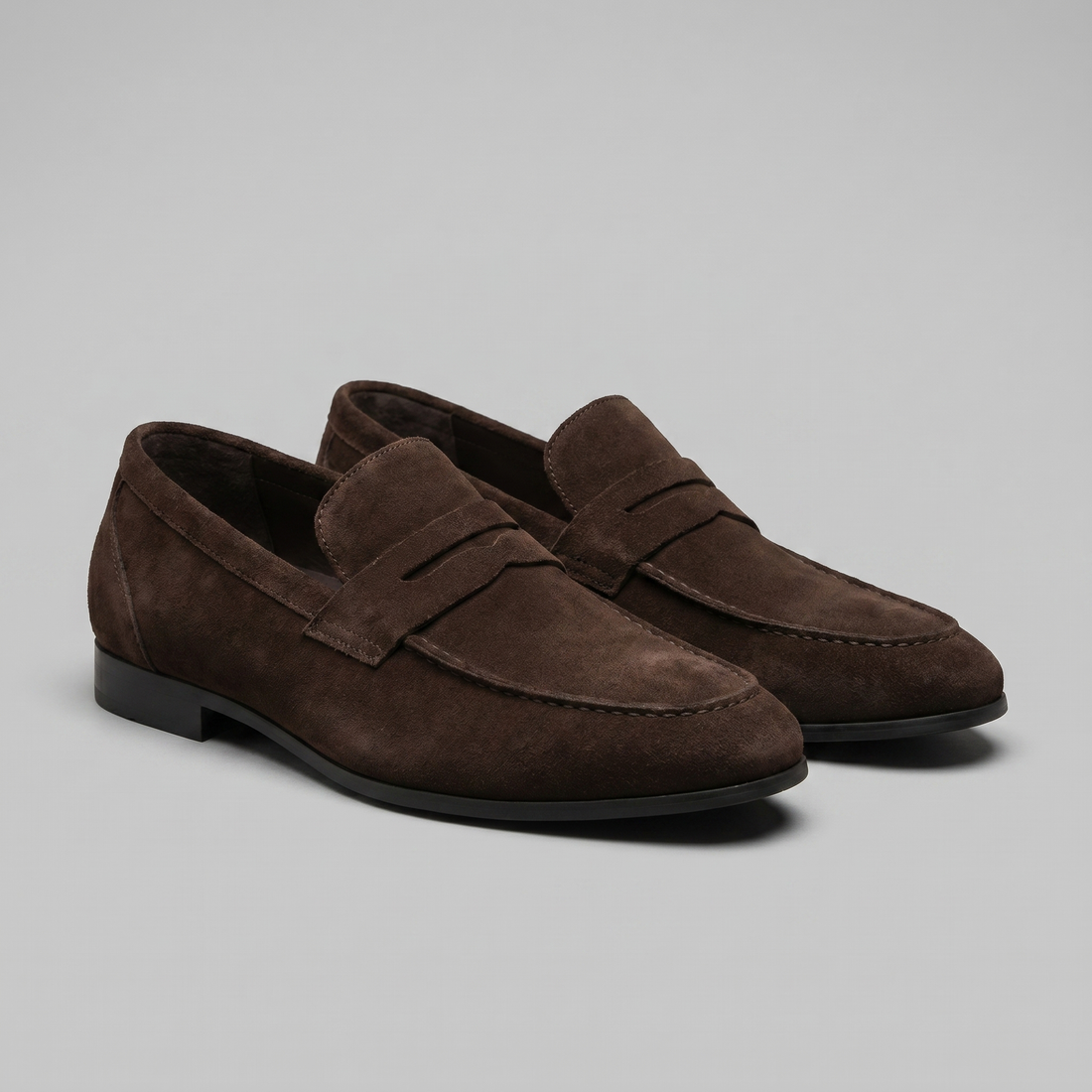 Men's Suede Penny Loafers