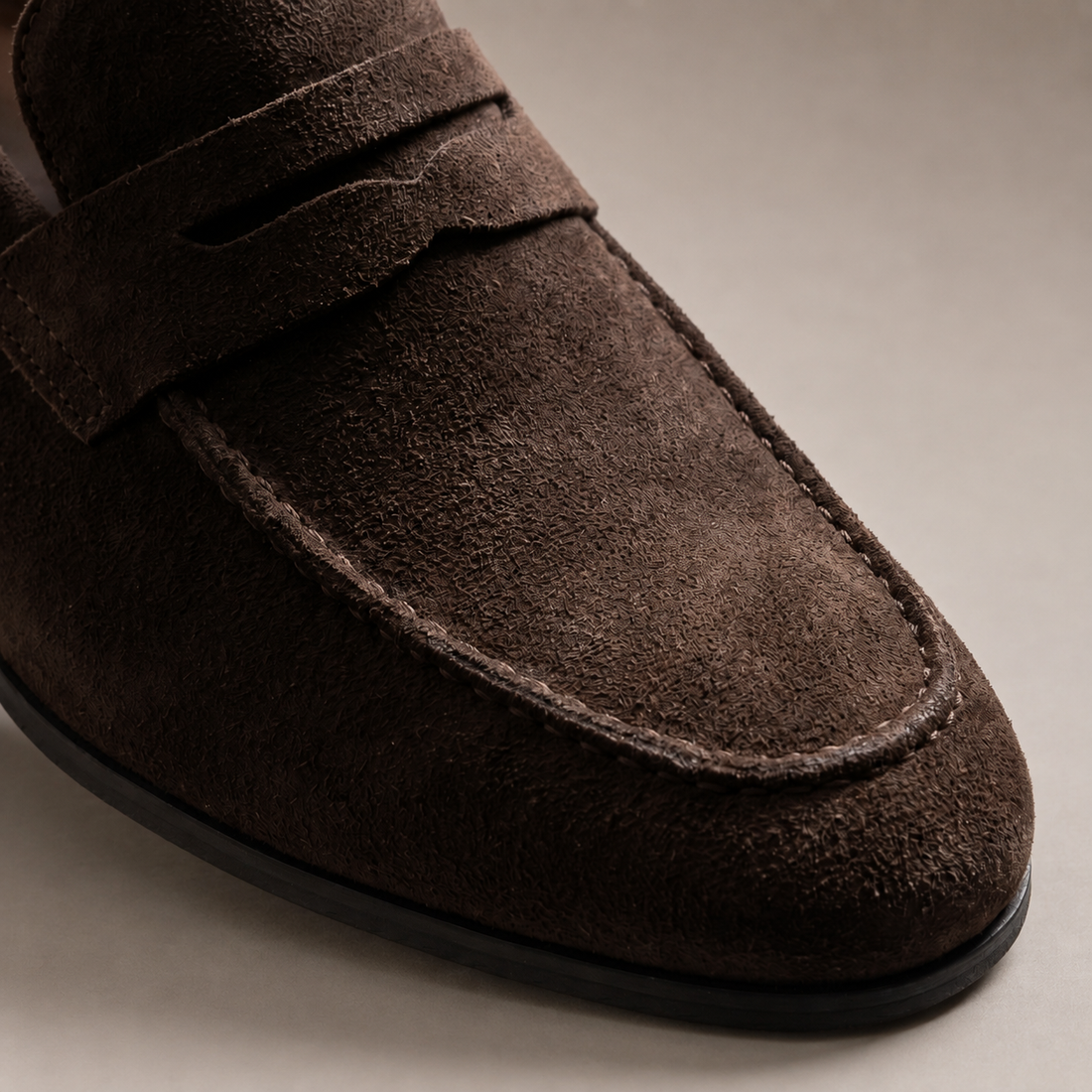 Men's Suede Penny Loafers