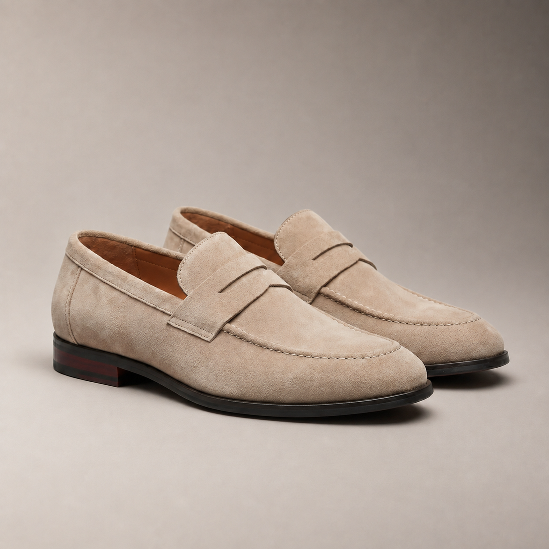 Men's Suede Penny Loafers