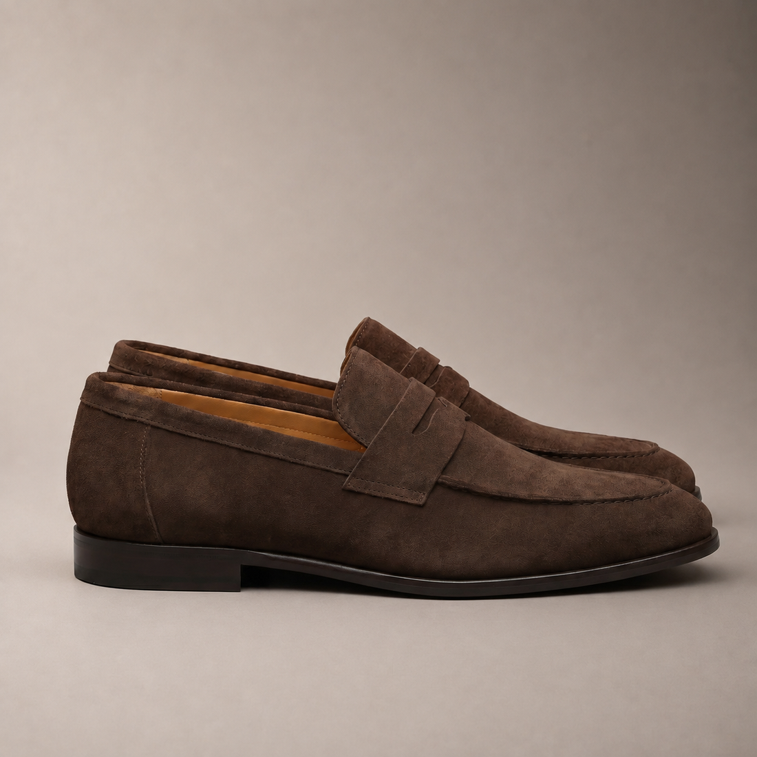 Men's Suede Penny Loafers
