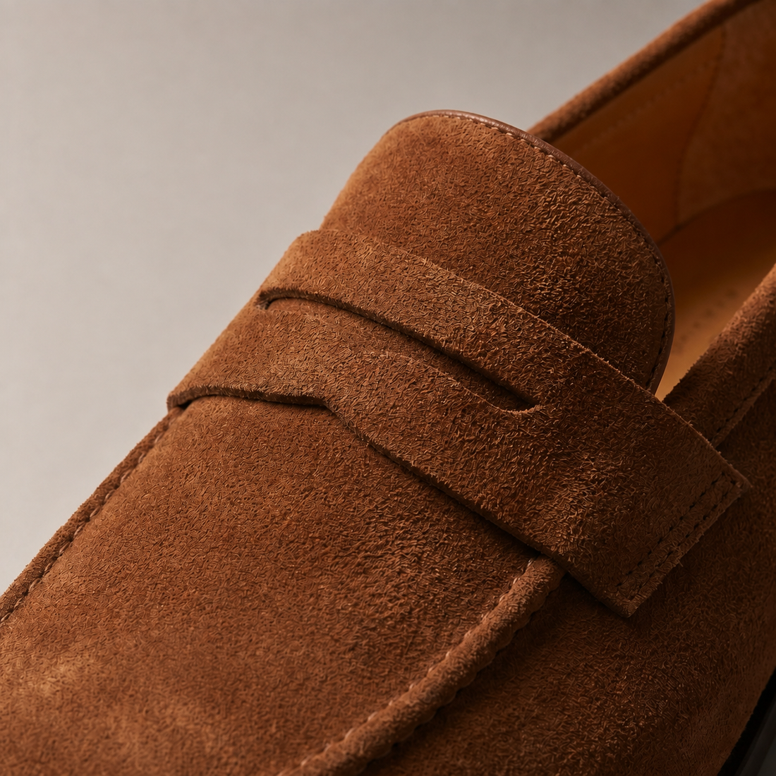 Men's Suede Penny Loafers