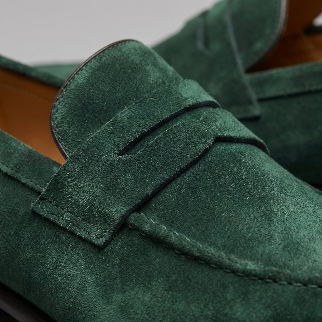 Men's Suede-Effect Penny Loafers