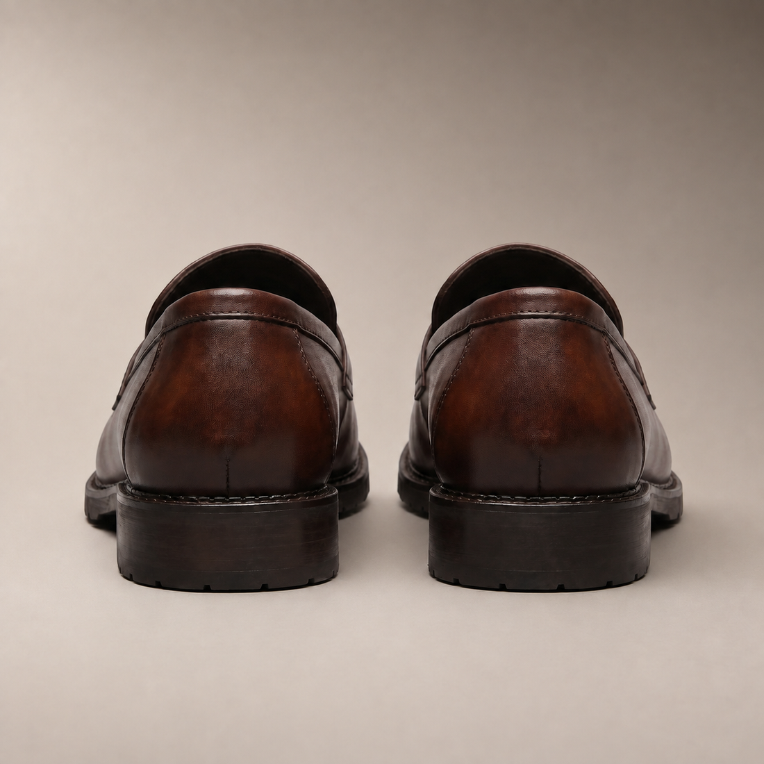 Men's Penny Loafers with Brogue Details